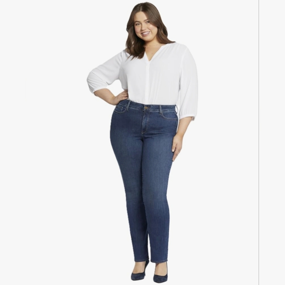 NYDJ Marilyn Straight Stretch Denim Straight Leg Jeans